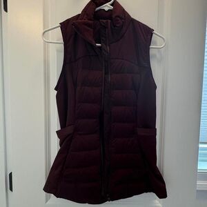Lululemon Women's Burgundy and Brown Gilet